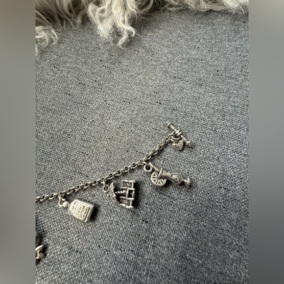 Brighton Silver Summer / Beach Themed Charm Bracelet 7.5" - Picture 2 of 9